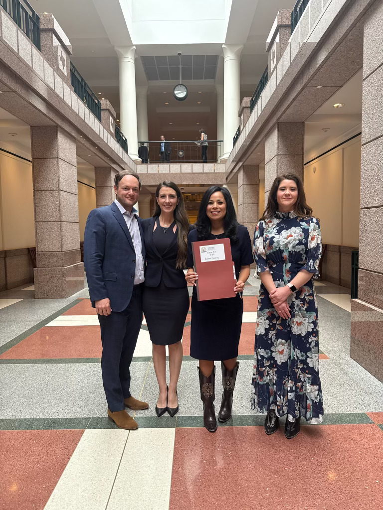 Paul and Maria Mecca with Rep. Claudia Ordaz, lead author of HB 285, at the Texas State Capitol